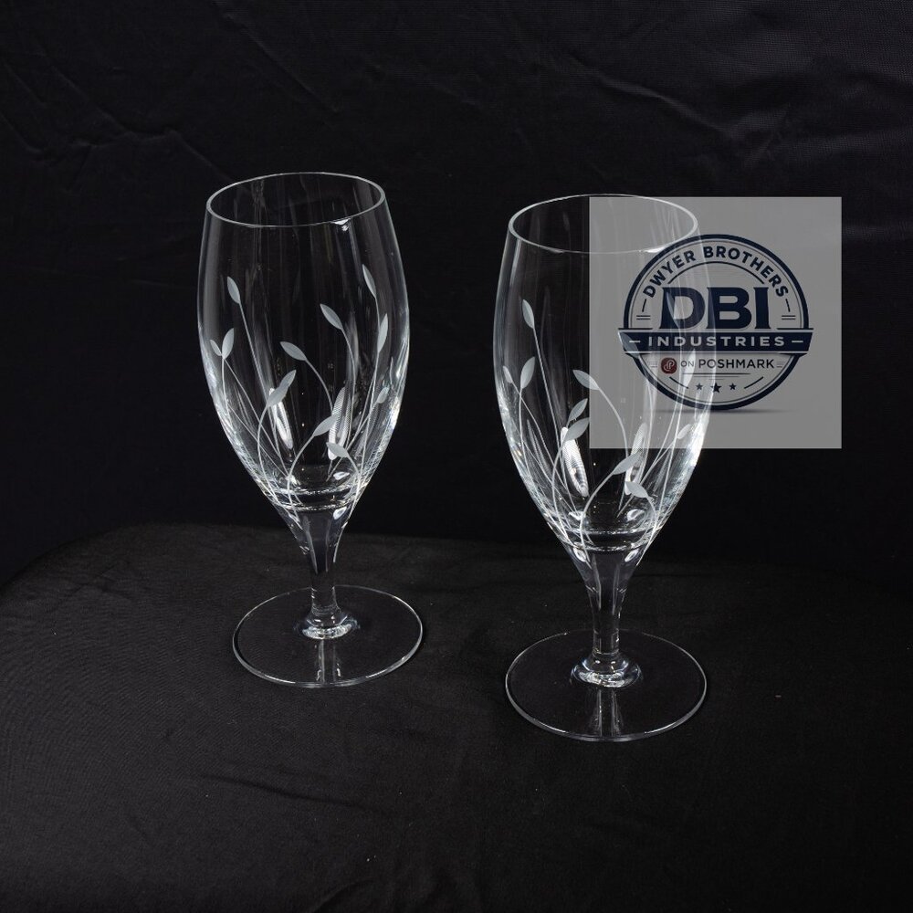 Vintage Lead Crystal Ice Tea Glasses Set w/ Box